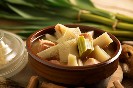 新鲜腌制的竹笋图片