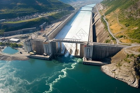 巨大的水力发电大坝图片