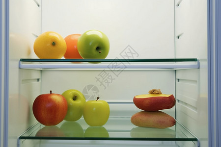 冰箱中保鲜的水果图片