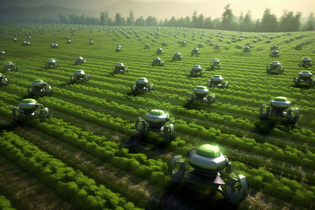 农场中的机器人农民图片