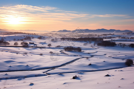 冬季内蒙古的自然景观图片