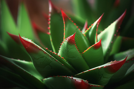 花园中的绿色芦荟植物图片