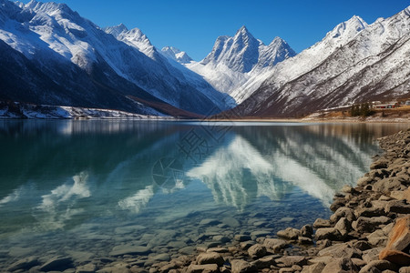 壮观的高原雪山图片