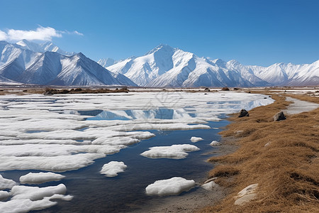 喀什地区雪山的自然景观图片