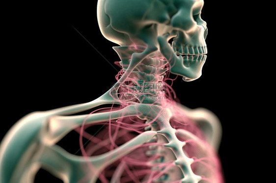 X射线透视肩部骨架图片