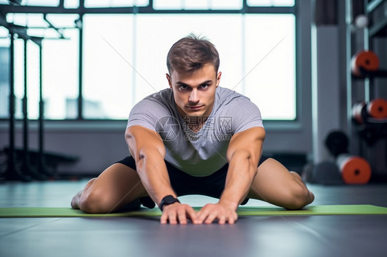 健身房锻炼的男子图片