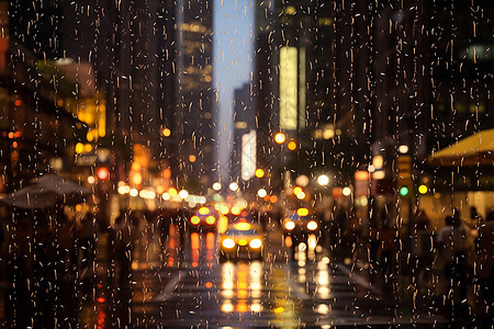 暴风雨的城市街道图片