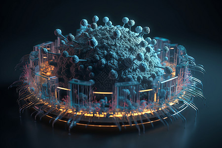 细胞病毒结构背景图片