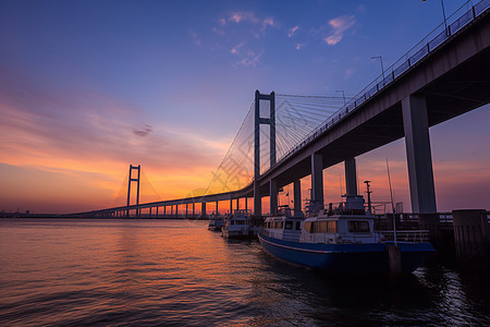 东京都横滨海湾大桥背景