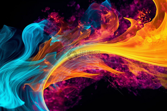彩色的天然气火焰图片