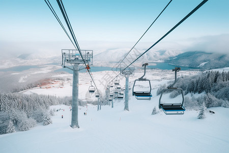冬季户外滑雪场图片