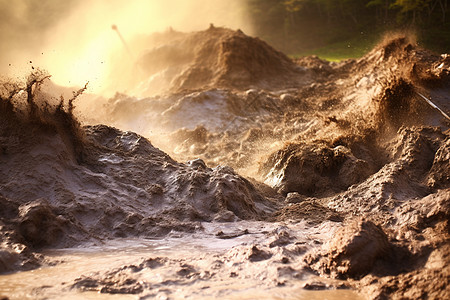 雨季的自然灾害泥石流图片