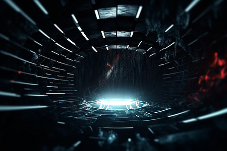 科幻发光的洞穴图片