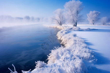 冰天雪地的景色图片