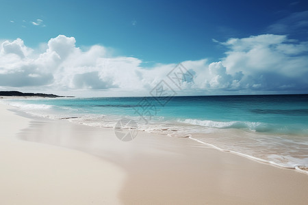 加勒比细沙海滩图片