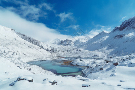 雪山的风景图片