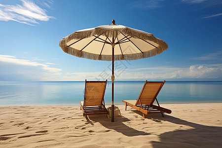 海滩度假的椅子图片