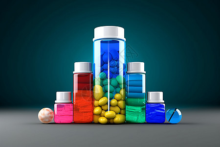 医学药品和药瓶图片