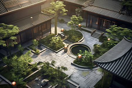 美丽的中国庭院图片