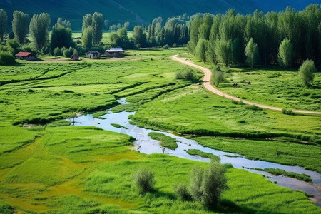 夏季户外草原图片