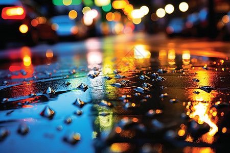 雨后的城市道路背景高清图片