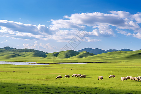 内蒙古坝上草原背景图片