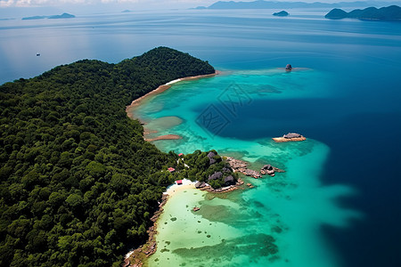 马来西亚小岛背景图片