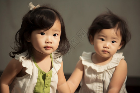 两个漂亮的小女孩图片