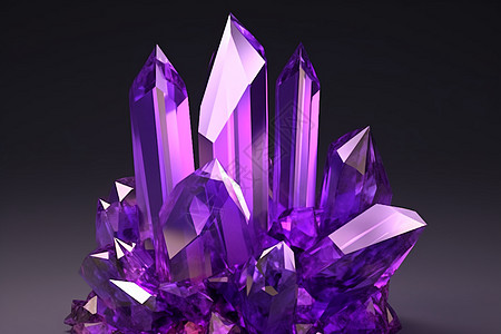3d紫色矿石图片