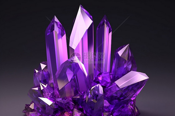 3d紫色矿石图片