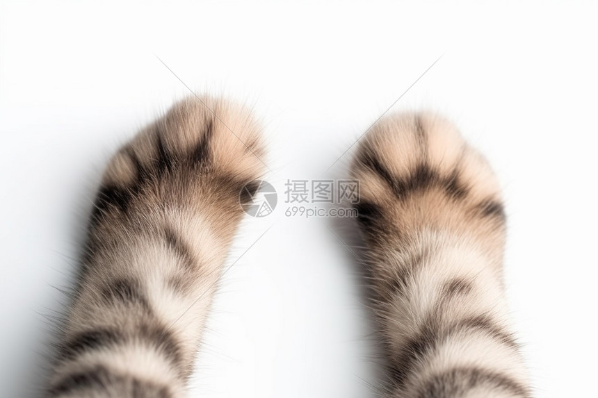 毛茸茸的小猫爪图片