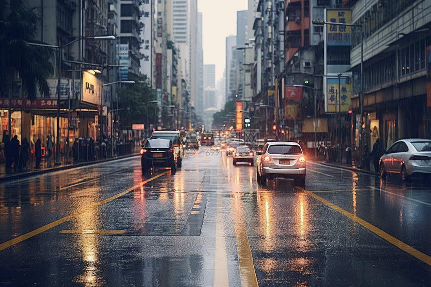 雨后的城市图片