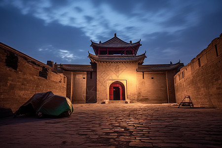 香波堡阴森的古城堡背景