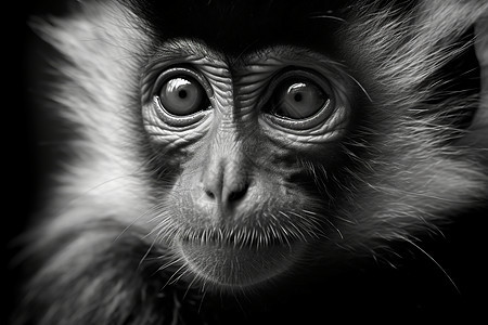大眼睛的猴子图片