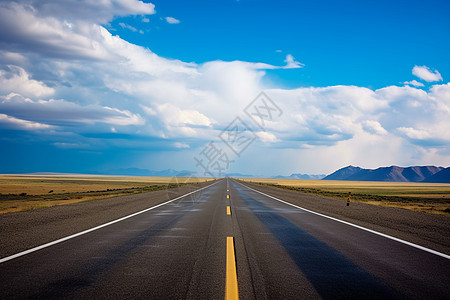 柏油路贴图荒野中的公路背景