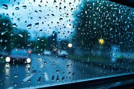 叮叮车视野雨天雨滴扭曲视野背景