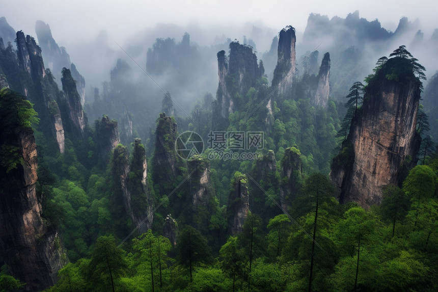 阴雨自然风景图片