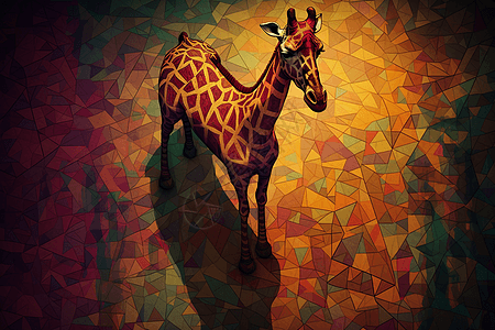 非洲上的长颈鹿背景图片