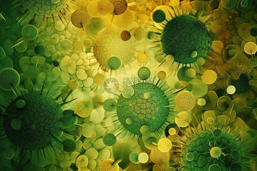 绿色的免疫系统示意图图片