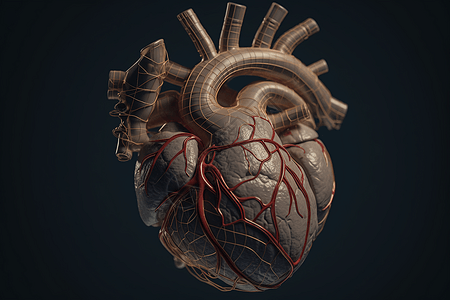 人体心脏的解剖模型图图片