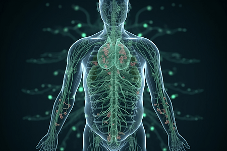 人类淋巴系统的内部示意图图片