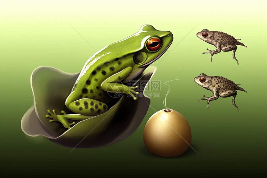 绿色的昆虫青蛙图片