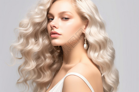 沙龙女性发型模特图片