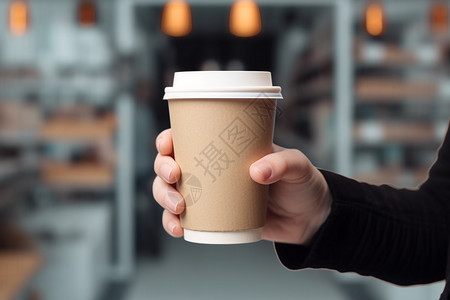 品牌宣传创意咖啡纸杯设计背景