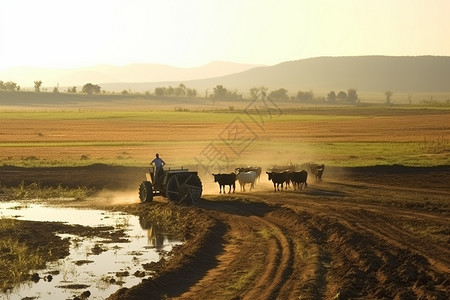 农民在田地劳作图片