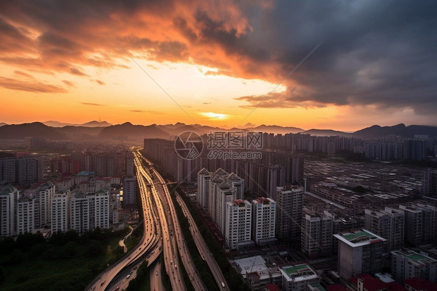 城市的美丽景色图片