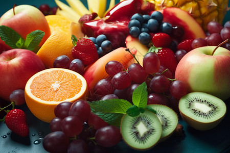 酸甜可口的水果背景图片