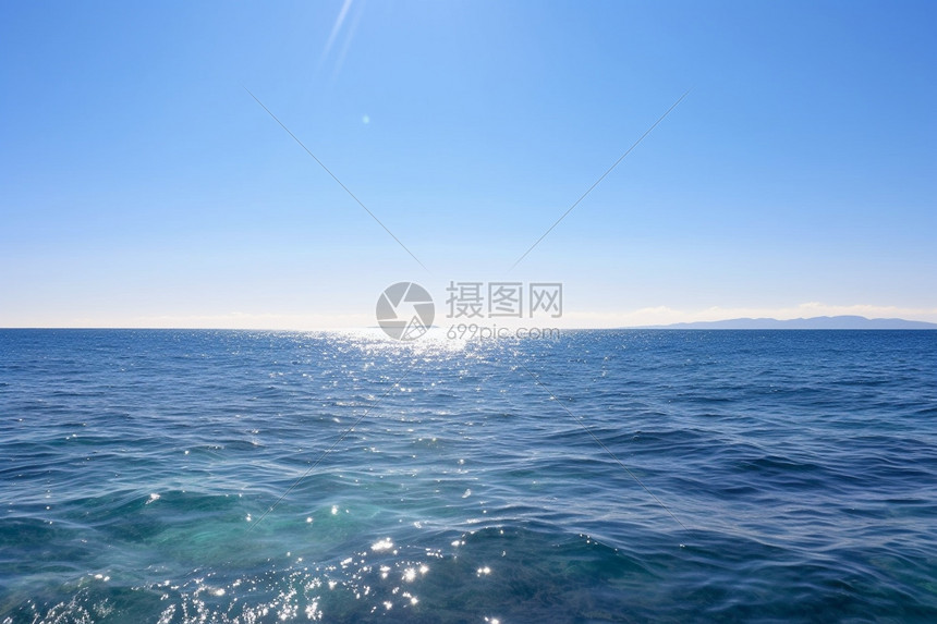 蓝色海的平面图片