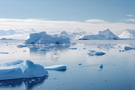 融化中的南极洲背景图片