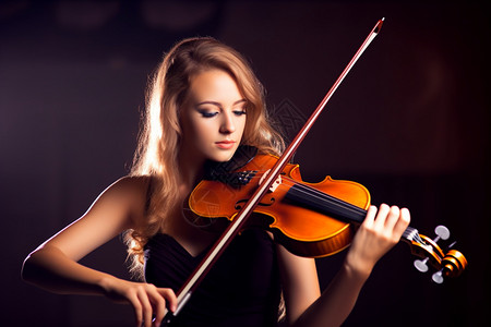 演奏中的小提琴家图片